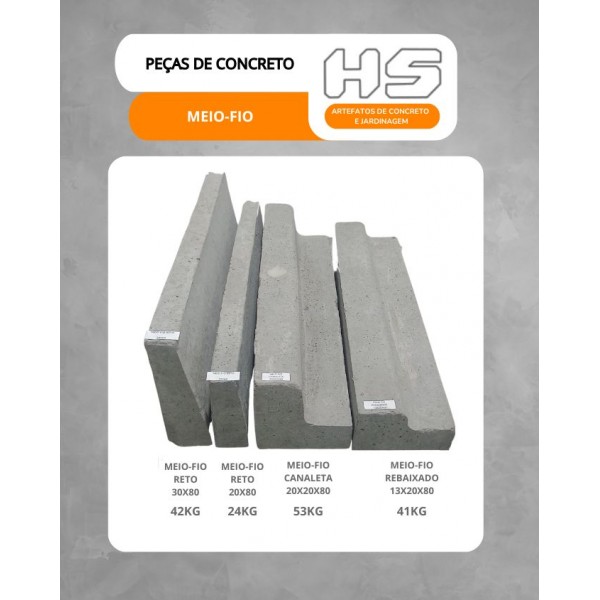 MEIO-FIO DE CONCRETO