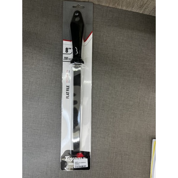 Lima Chata com Cabo 8" (200mm) – Modelo Flat File N8 – Toyama