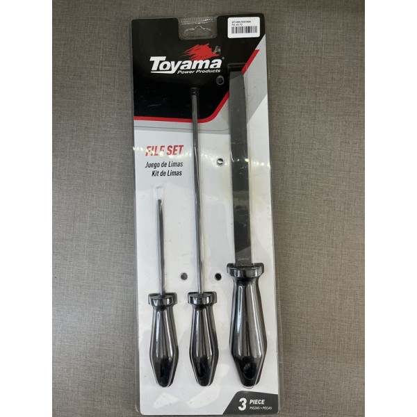Kit de Afiação Toyama – Afiador com Limas para Motosserra, Enxada, Facas e Serrotes 