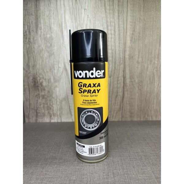 Graxa Em Spray Branca Base De Lítio 300ml/200g  Vonder